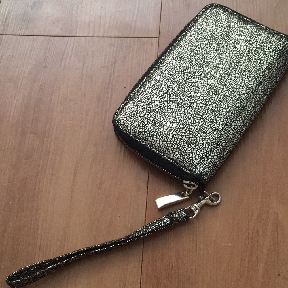 Gold and black wristlet